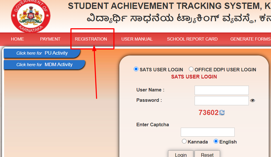 STS Login Student Tracking System at sts.karnataka.gov.in